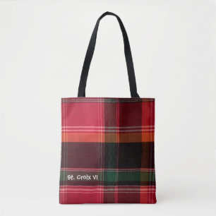 Tote Bag Red Green Madras Plaid Réutilisable
