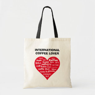 Tote Bag Red Heart INTERNATIONAL COFFEE LOVER