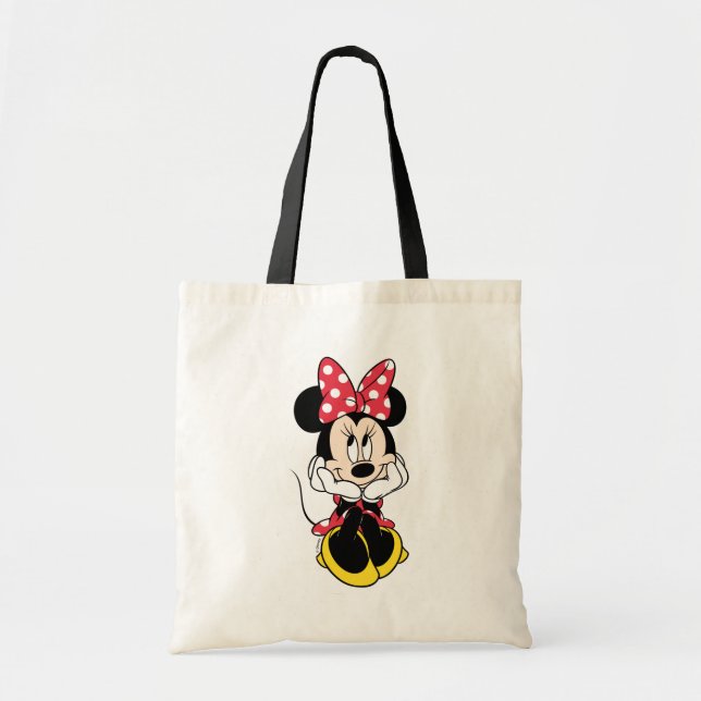 Tote Bag Red Minnie | Tête dans les mains (Devant)
