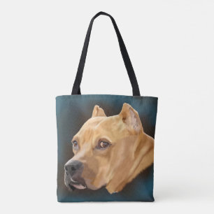 Tote Bag Red Pitbull Terrier
