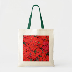 Tote Bag Red Poinsettias I Christmas Holiday Floral Photo