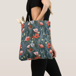 Tote Bag Red Poppy Meadow