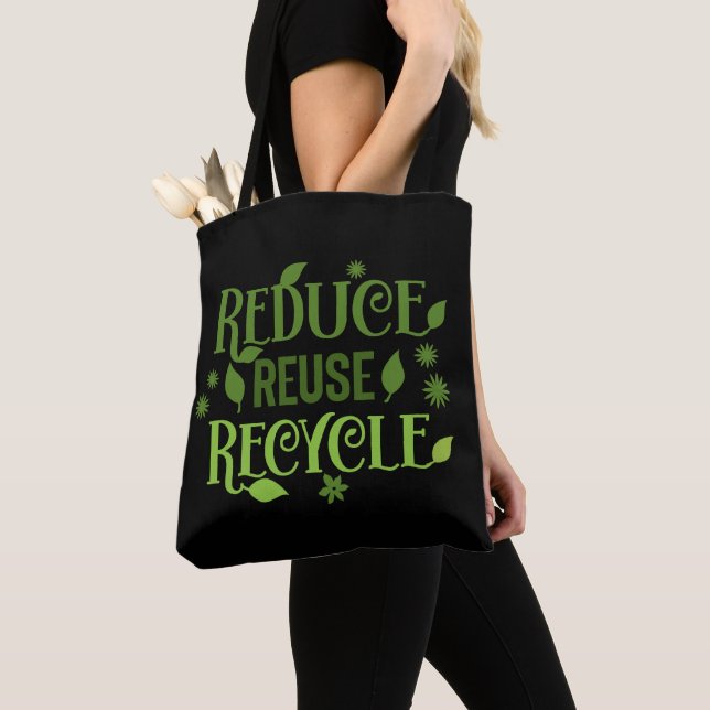Tote Bag Réduire la réutilisation du recyclage (De près)