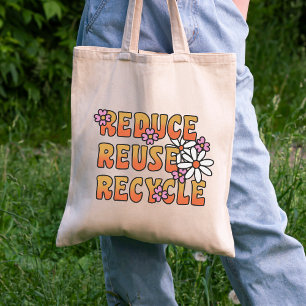 Tote Bag Réduire, Réutiliser, Recycler Message social pos