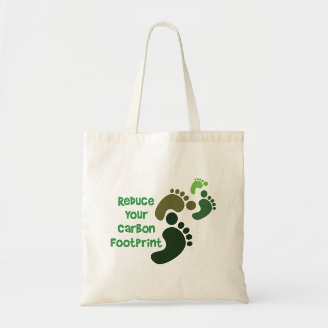 Tote Bag Réduisez votre empreinte carbone écologique (Devant)