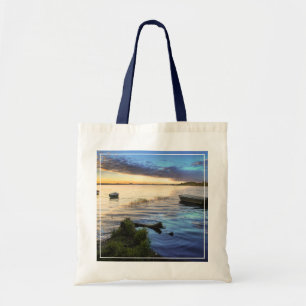 Tote Bag Réflexion de bateaux à voile du coucher du solei