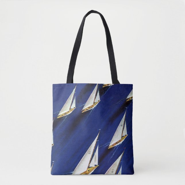 Tote Bag Régate de voilier par Ski Weld (Devant)