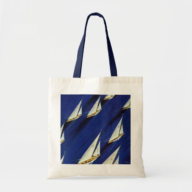 Tote Bag Régate de voilier par Ski Weld (Devant)