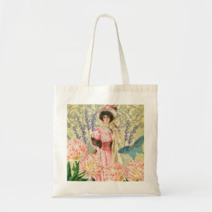 Tote Bag Regency de femme victorienne rose