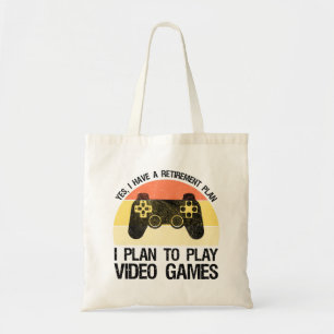 Tote Bag Régime De Retraite Je Prévois Jouer À Des Jeux 