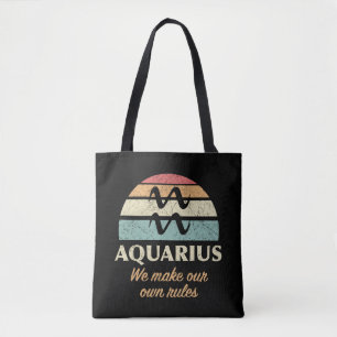 Tote Bag Règles amusantes de Zodiac Aquarius