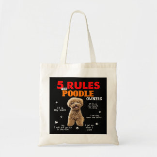 Tote Bag Règles Pour Les Propriétaires De Poodles
