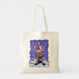Tote Bag Reindeer Holiday