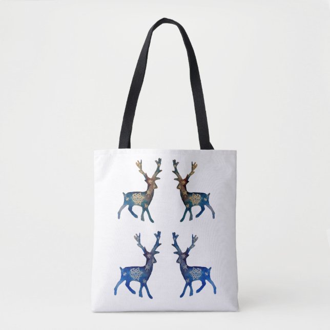 Tote Bag Reindeer Pop Art Flakes Mandala Fourre-tout (Devant)