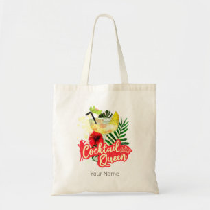 Tote Bag Reine de Cocktail Poule Vintage Enterrement de Vie