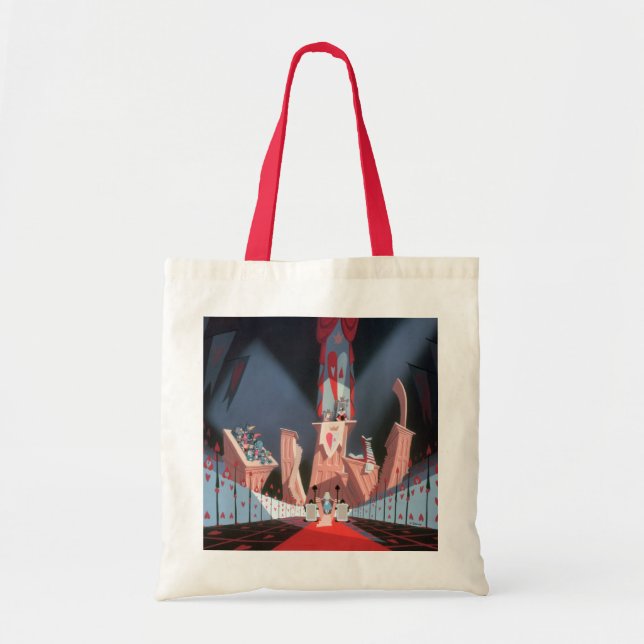 Tote Bag Reine des Coeurs | Alice dans sa cour (Devant)