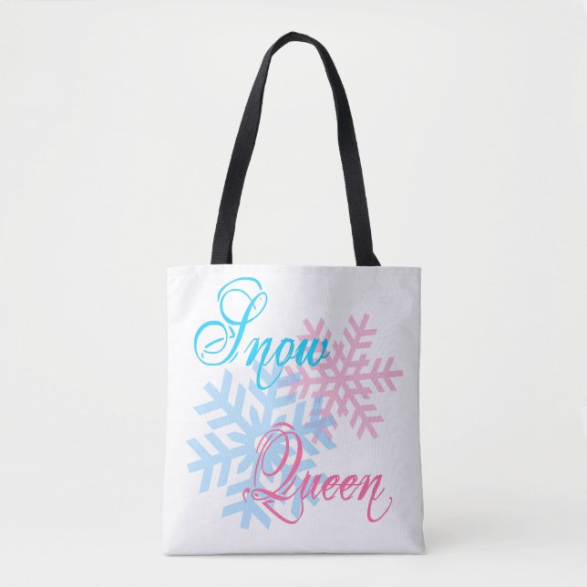 Tote Bag Reine des neiges et les flocons de neige élégants (Devant)