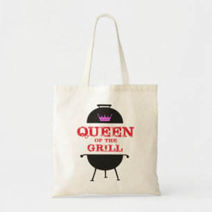 Tote Bag Reine Du Grill, Rouge Couronne Rose