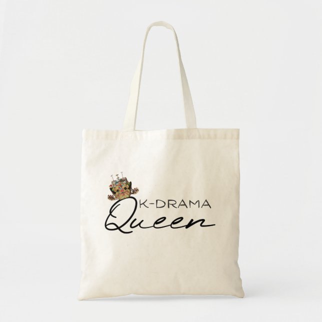 Tote Bag Reine KDrama avec couronne coréenne traditionnelle (Devant)