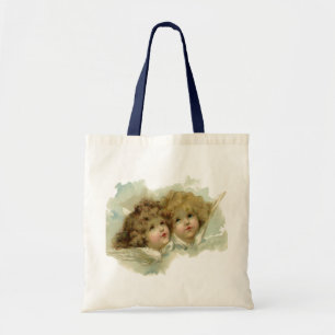 Tote Bag Religion Vintage, Anges Victoriennes dans les Nuag