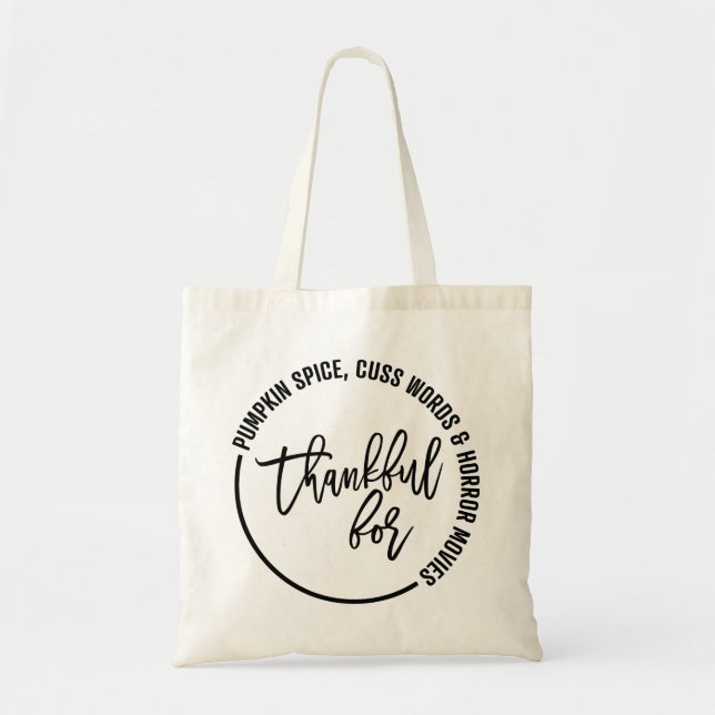 Tote Bag Remerciements Drôle Pour L'Action De Grâce (Devant)