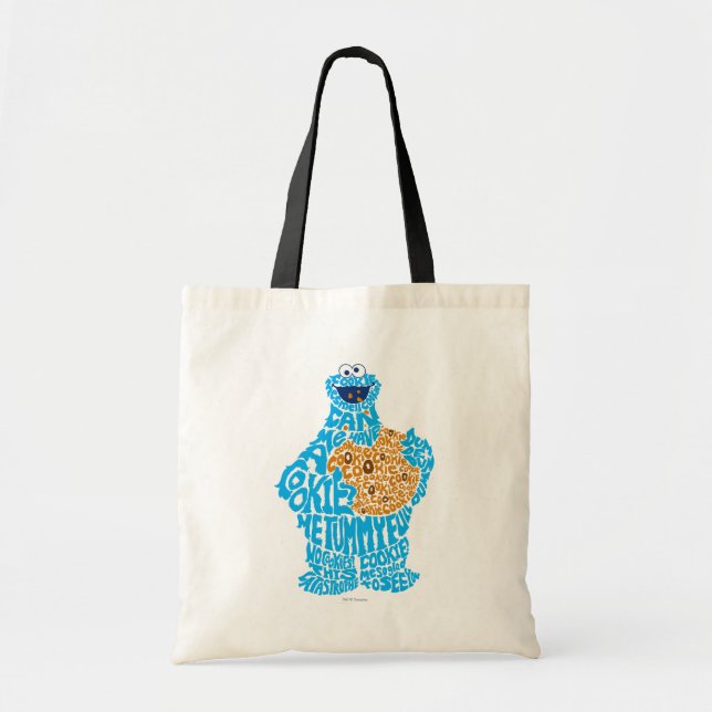 Tote Bag Remplissage de motif de monstre de cookie (Devant)