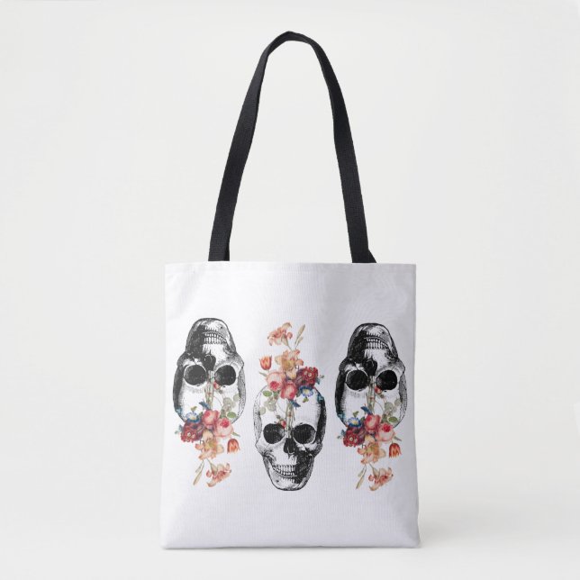 Tote Bag Renaissance - Les crânes fleurissent (Devant)