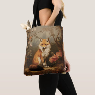 Tote Bag Renard dans la moody forestière Victorian