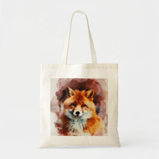 Tote Bag renard d'aquarelle