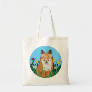 Tote Bag Renard et Fleurs