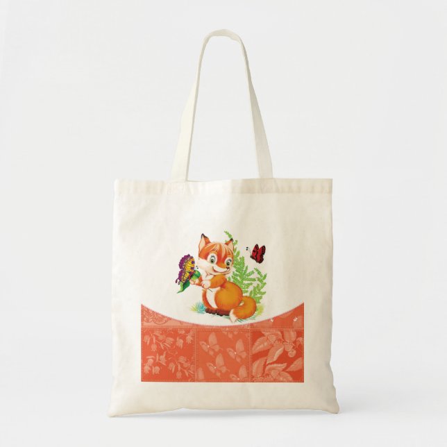 Tote Bag renard et papillon (Devant)