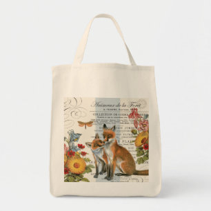 Tote Bag Renard vintage moderne de région boisée