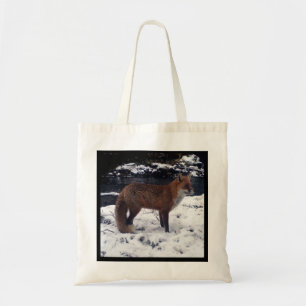 Tote Bag Renarde rousse époustouflante sur une rive enneigé