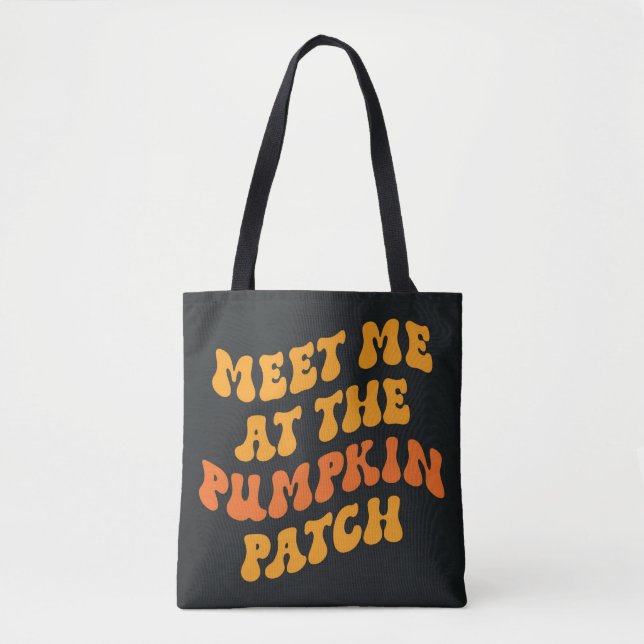 Tote Bag Rencontrez-Moi Au Patch Citrouille (Devant)