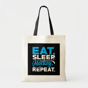 Tote Bag Répéter le hockey du sommeil