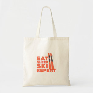 Tote Bag Répéter le ski du sommeil