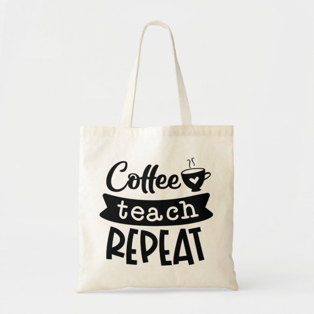Tote Bag Répétition de l'enseignement du café (Devant)