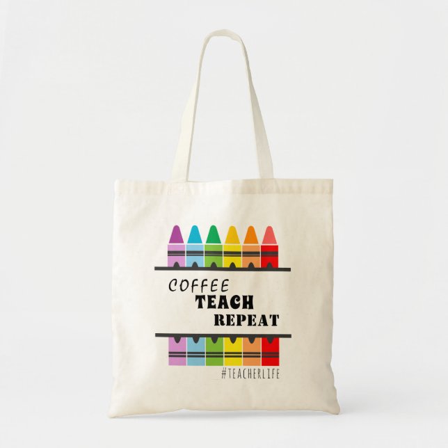 Tote Bag Répétition de l'enseignement du café | Meilleur en (Devant)