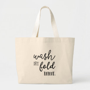 Tote Bag Répétition sèche de pli de lavage, grand