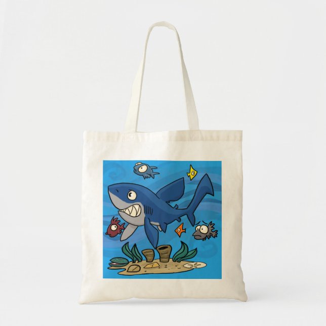 Tote Bag Requin bleu (Devant)