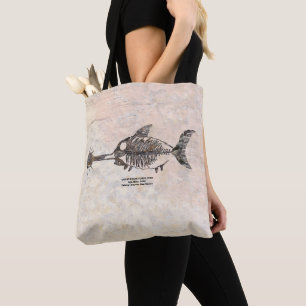 Tote Bag requin guitare poisson fossile