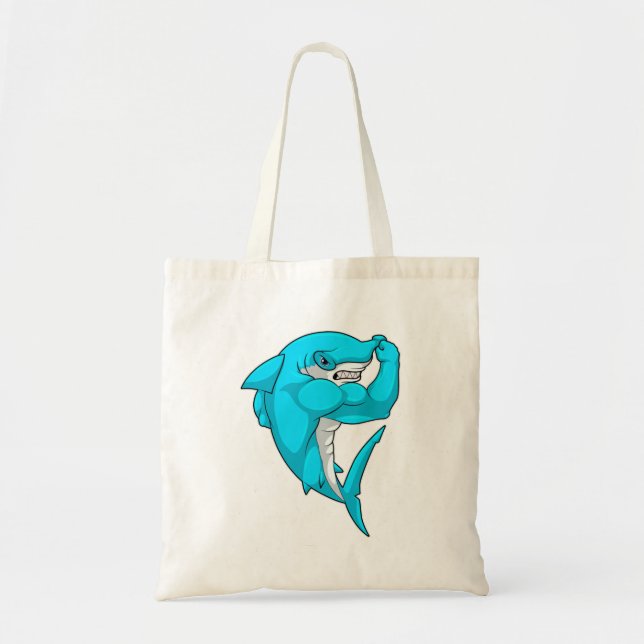 Tote Bag requin-marteau en tant que culturiste au Bodybuild (Devant)