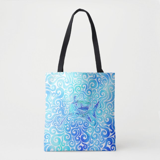 Tote Bag Requin tourbillonnant (Devant)