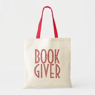 Tote Bag Réserver Citation Giver-Cute En Rouge Et Blanc Bou