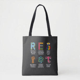Tote Bag Résister Floral Droits LGBTQ L'égalité trans