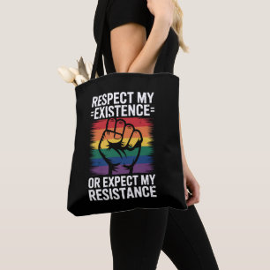 Tote Bag Respectez mon existence ou attendez ma résistance