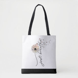 Tote Bag Respirer le papillon Dandelion Inspiration Yoga 