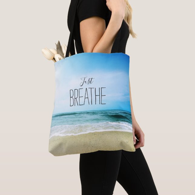 Tote Bag Respirez sur la plage (De près)