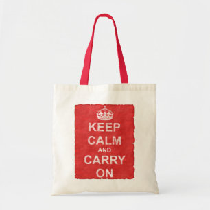 Tote Bag Restez calme et continuez Vintage