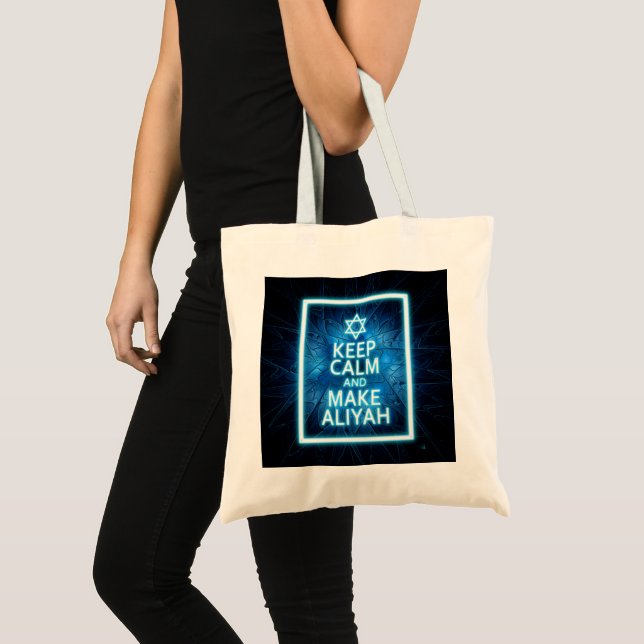 Tote Bag Restez Calme Et Faites De L'Aliyah (Devant (produit))